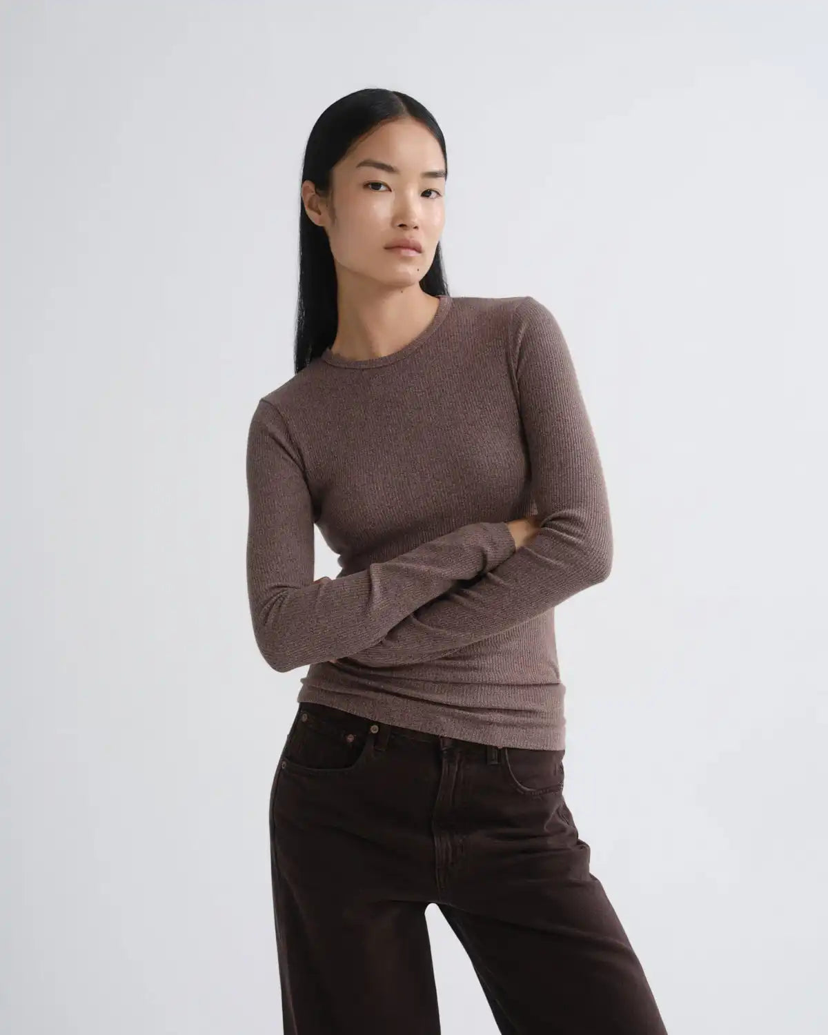 Delphi Slim Tee in Ceramic