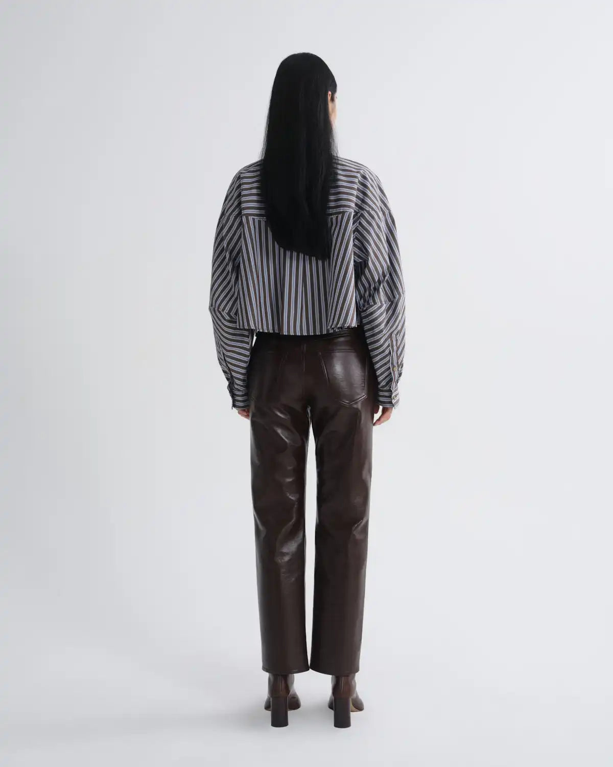 Agnes Shirt in Meyer Stripe Bracken/Blue