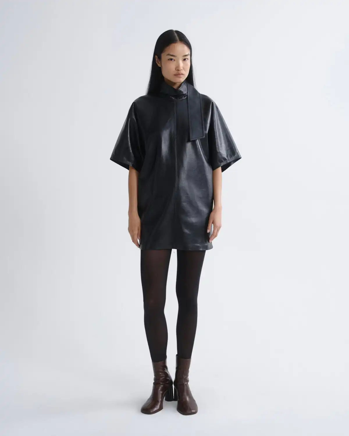 Kembra Dress (Recycled Leather) in Detox