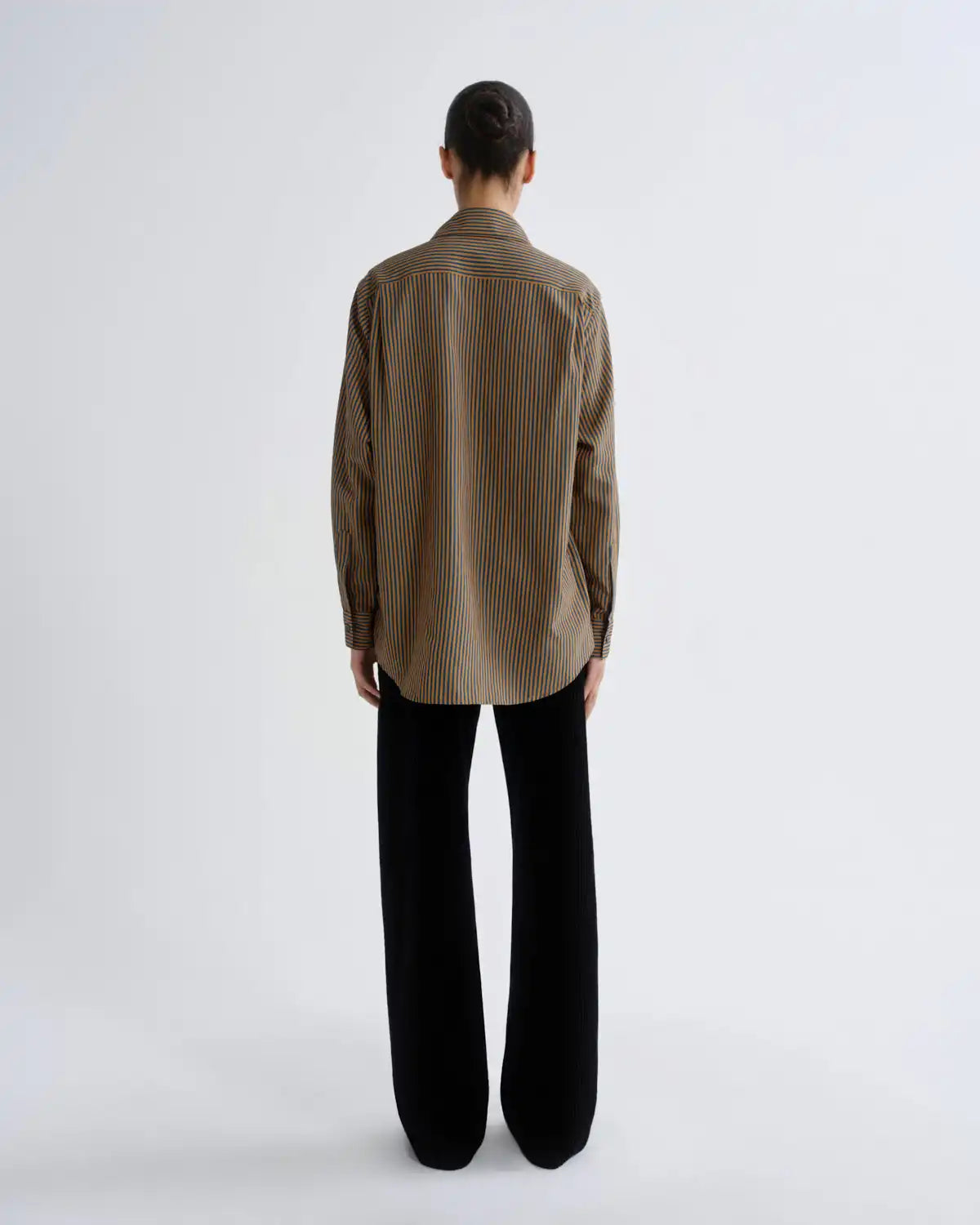 Aris Shirt in Trace Stripe Teal/Mustard