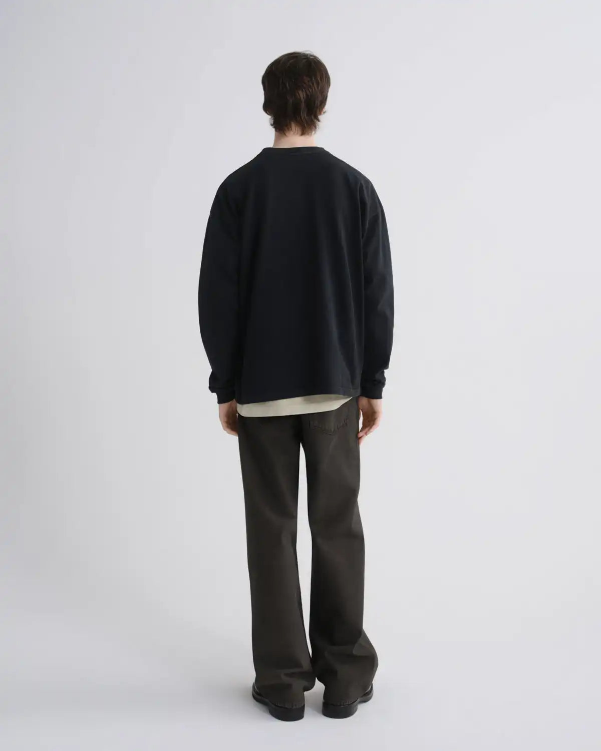 Lucan Long Sleeve Tee in Washed Black