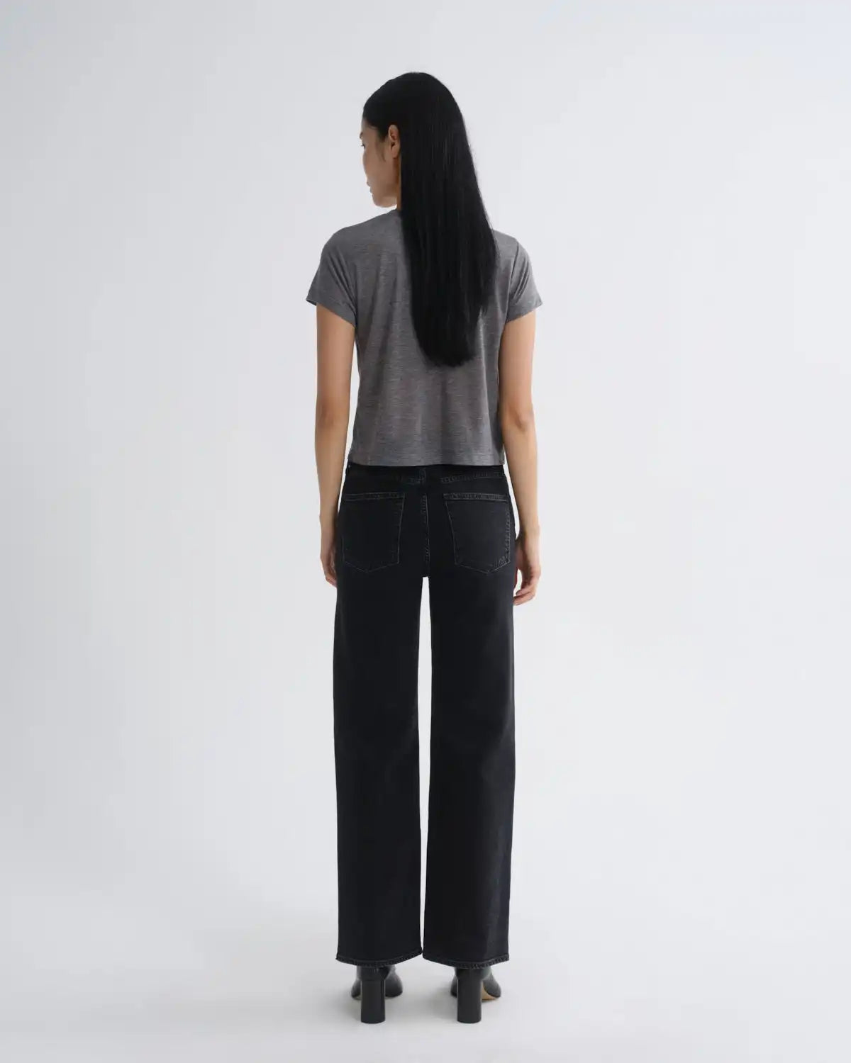 Adine Shrunken Tee (Tencel Jersey) in Grey Heather
