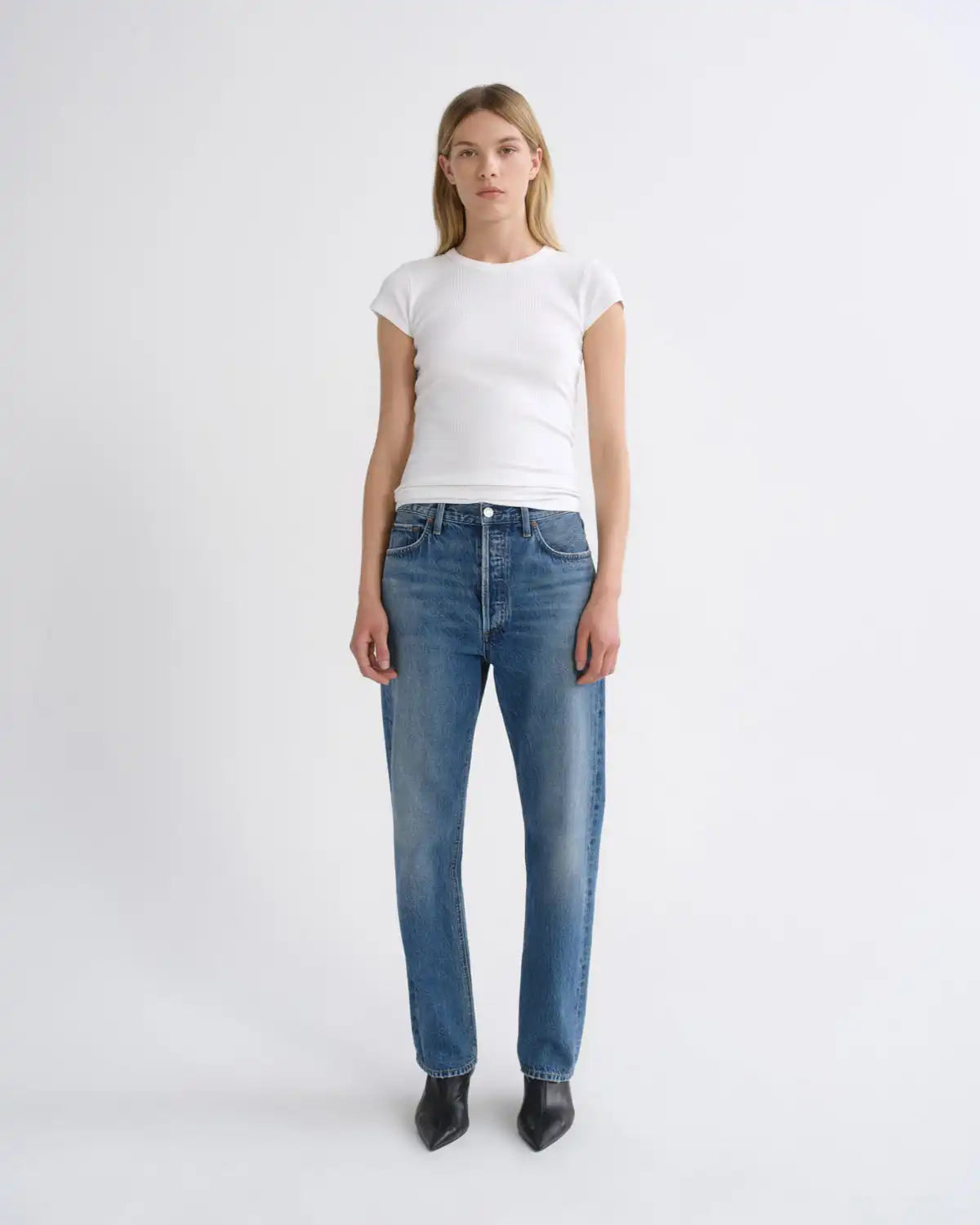 90's Pinch Waist High Rise Straight (Weightless) in Circulate