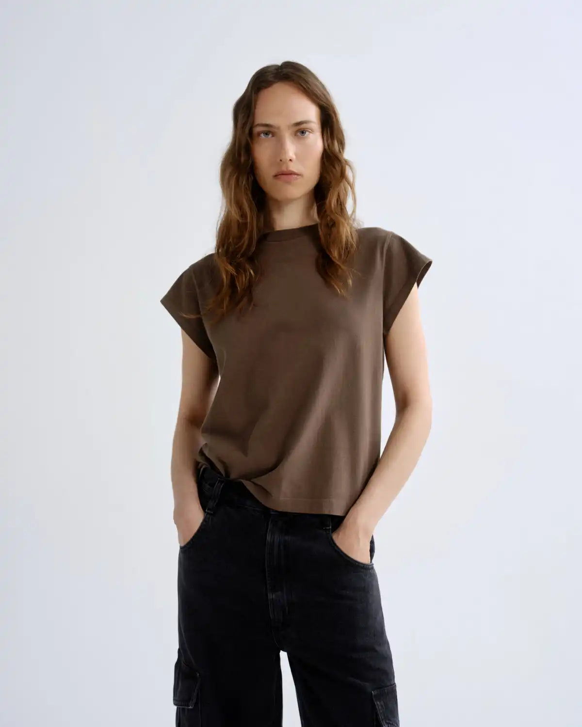 Bryce Cap Sleeve Tee in Uniform