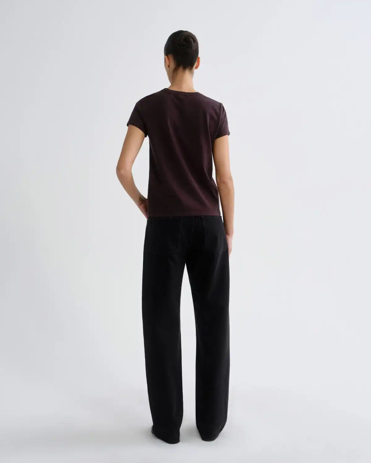 Long Line Adine Tee in Eggplant