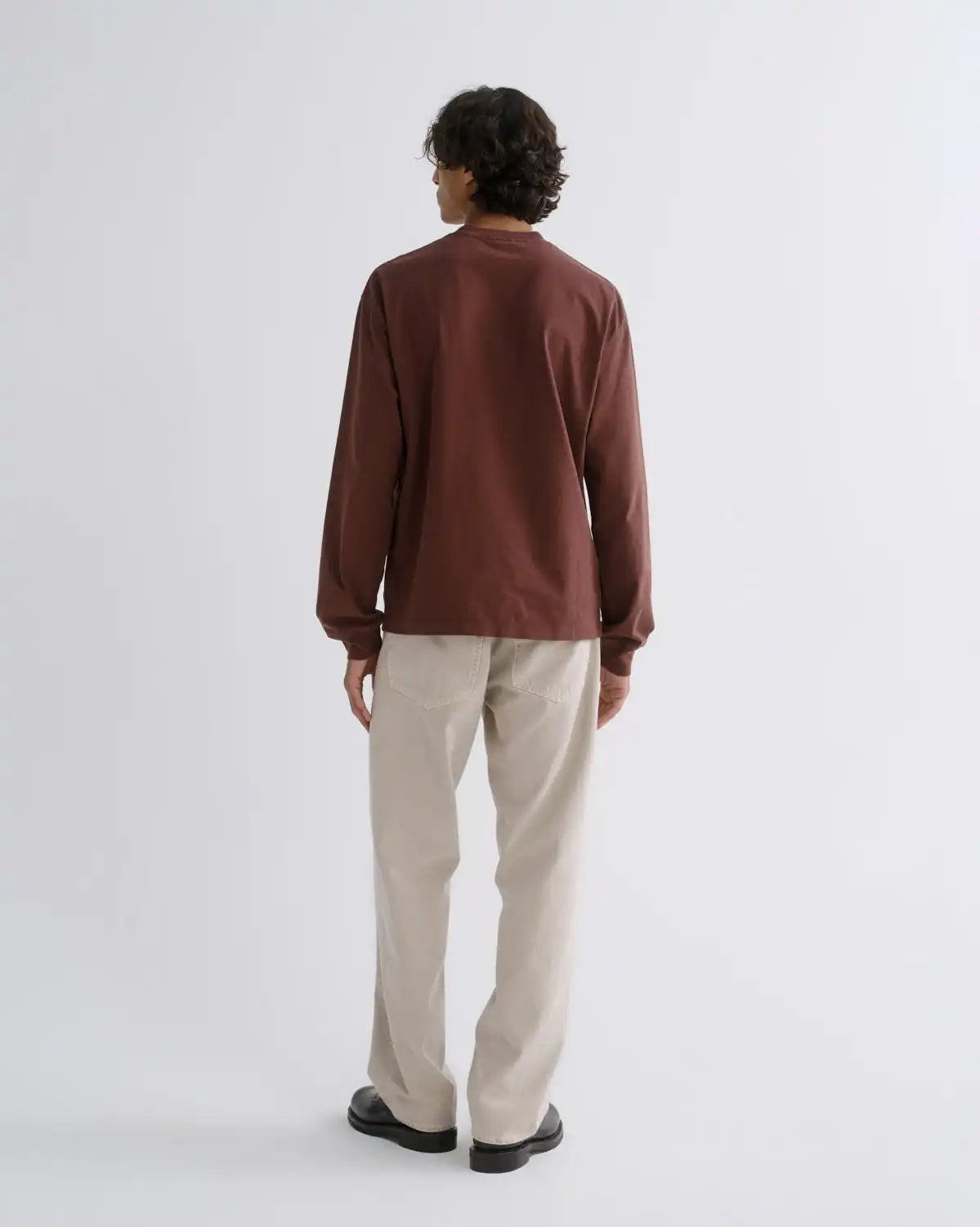 Asha Long Sleeve Mock Neck Tee in Bitter Root